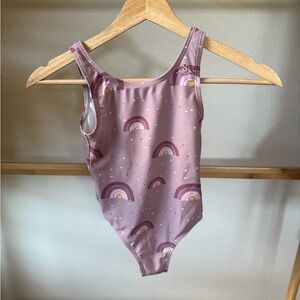 Pink and Purple One Piece Swimsuit with Rainbow Design Seasta